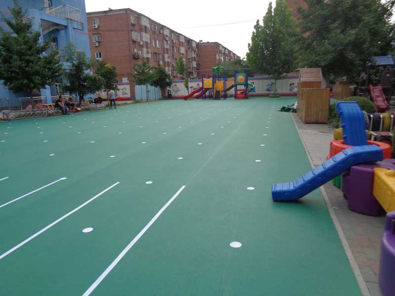 北京平谷區第一幼兒園室外地板